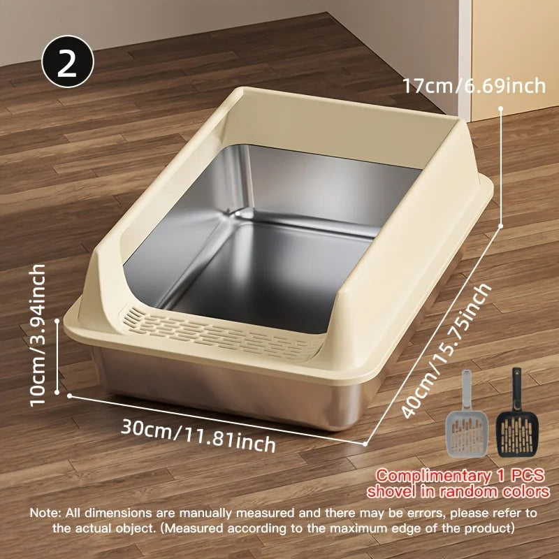 Caixa de Areia de Inox para Gatos