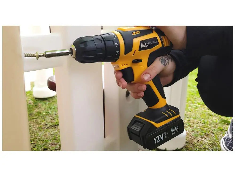 Kit Parafusadeira e Furadeira Sem Fio 12V com Maleta de Ferramentas