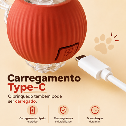 Bola Interativa Automática para Gatos e Cães