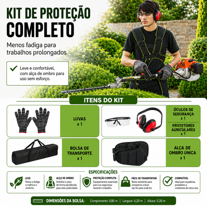 Aparador Multifuncional a Gasolina VEVOR 5 em 1 63cc – Potência Profissional para Jardinagem