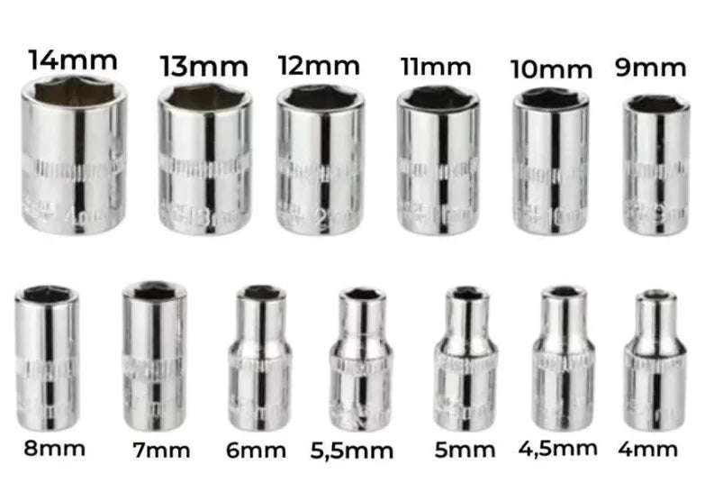 Kit de Soquetes com Catraca 46 Peças Profissional