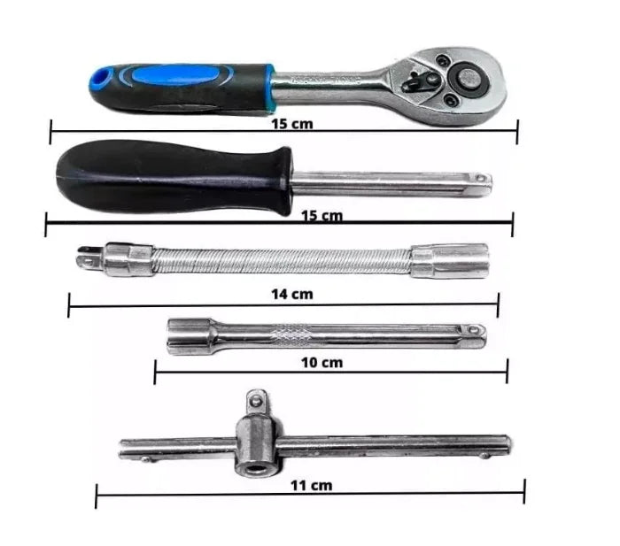 Kit de Soquetes com Catraca 46 Peças Profissional