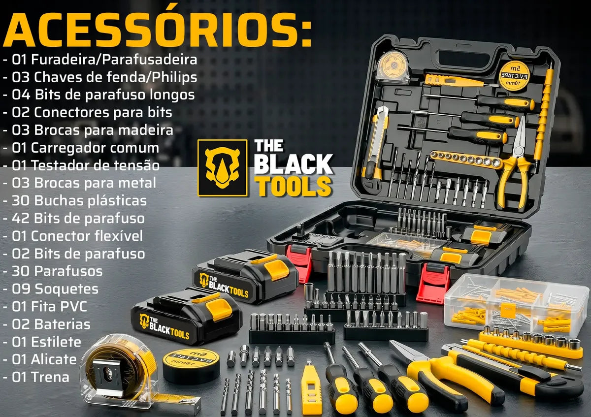 Kit Ferramentas Parafusadeira + 2 Bat 21v + Jogo Bosch 239