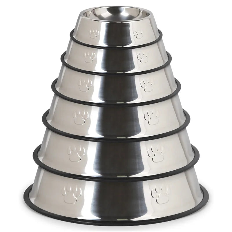 Comedouro de Inox Antiderrapante para Pets