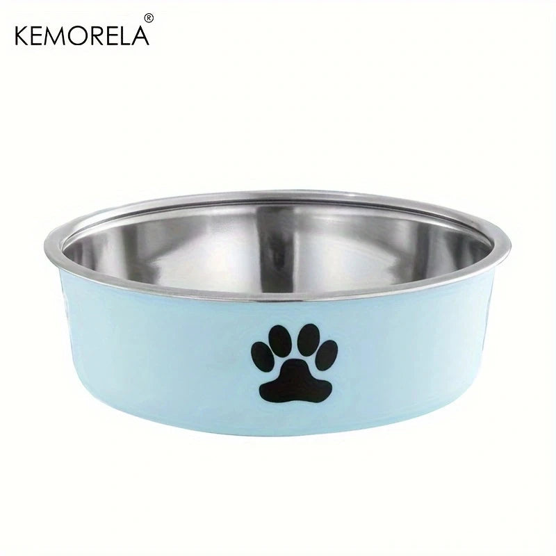 Comedouro de Inox Antiderrapante para Cães e Gatos
