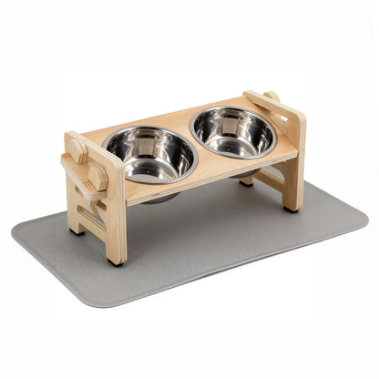 Comedouro Elevado com Tigelas de Inox