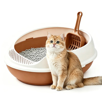 Caixa de Areia Semifechada para Gatos