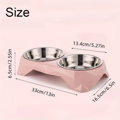 Comedouro Duplo de Inox para Pets