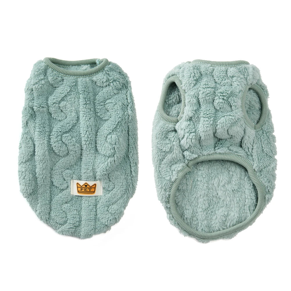 Pet Dog Clothes Autumn Winter Warm Cozy Fleece Puppy Sweater for Small Medium Dogs Cats Pug French Bulldog Chihuahua Clothing