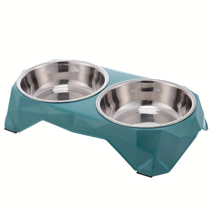 Comedouro Duplo de Inox para Pets