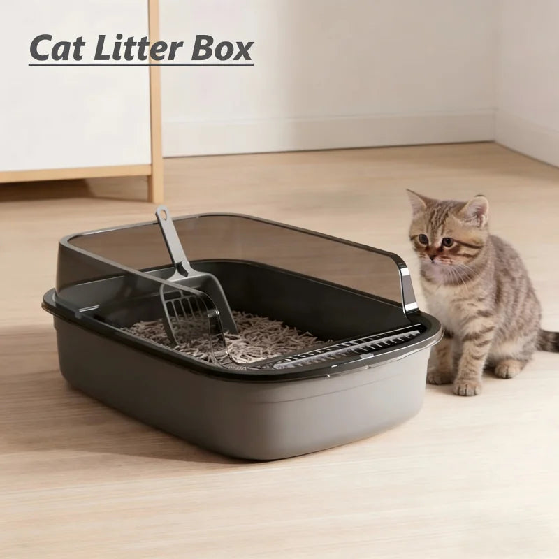 Caixa de Areia Antirrespingos para Gatos