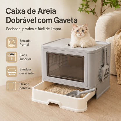 Caixa de Areia Fechada para Gatos