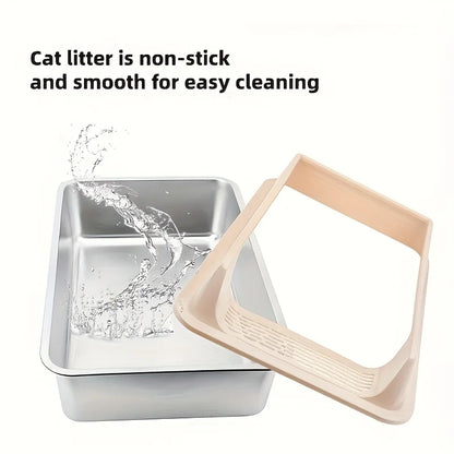 Caixa de Areia de Inox para Gatos
