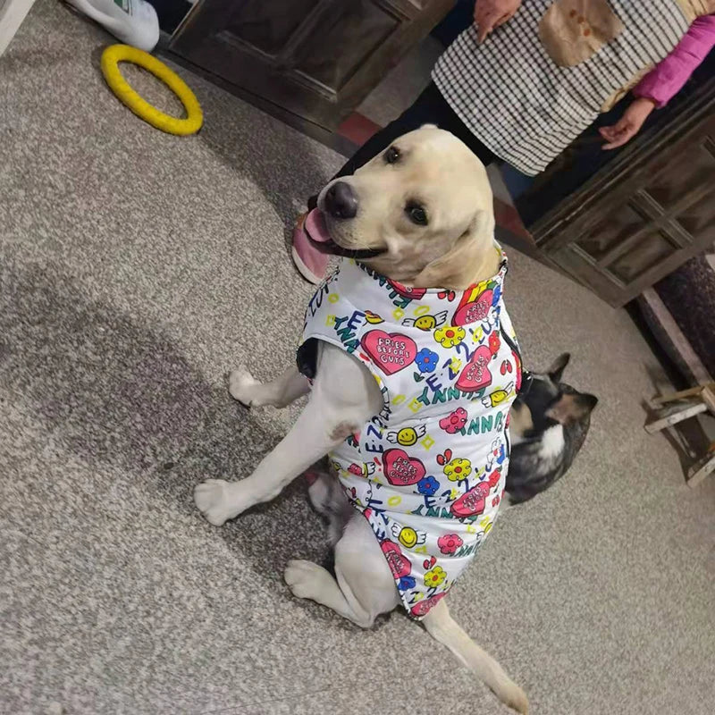 Fashion Big Dog Waterproof Jacket Autumn Winter Pet Coat with Traction Buckle Doberman Pinscher Golden Retriever Outdoor Jackets