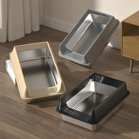 Caixa de Areia de Inox para Gatos
