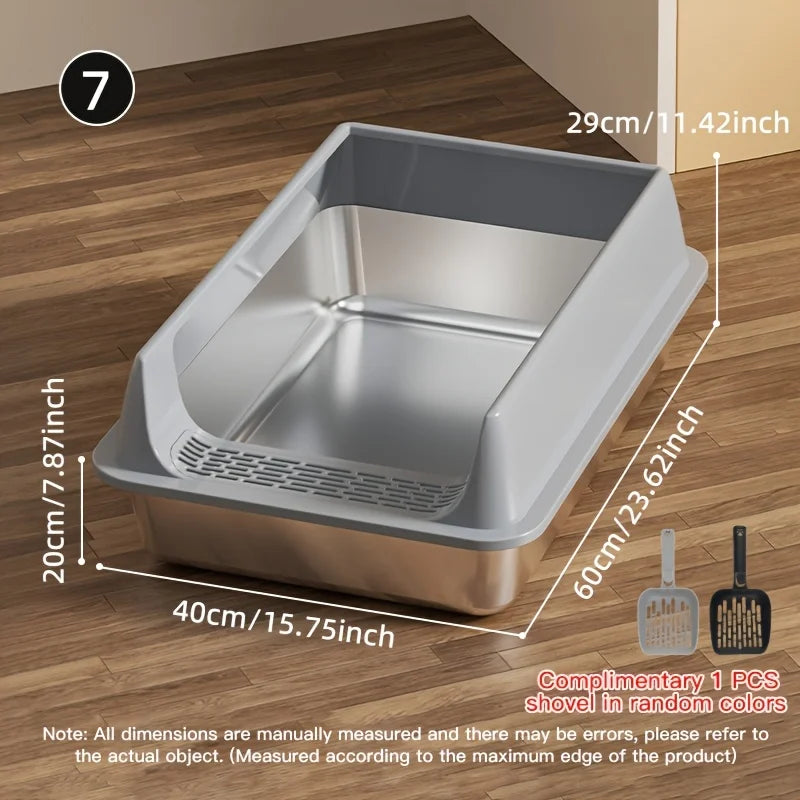 Caixa de Areia de Inox para Gatos