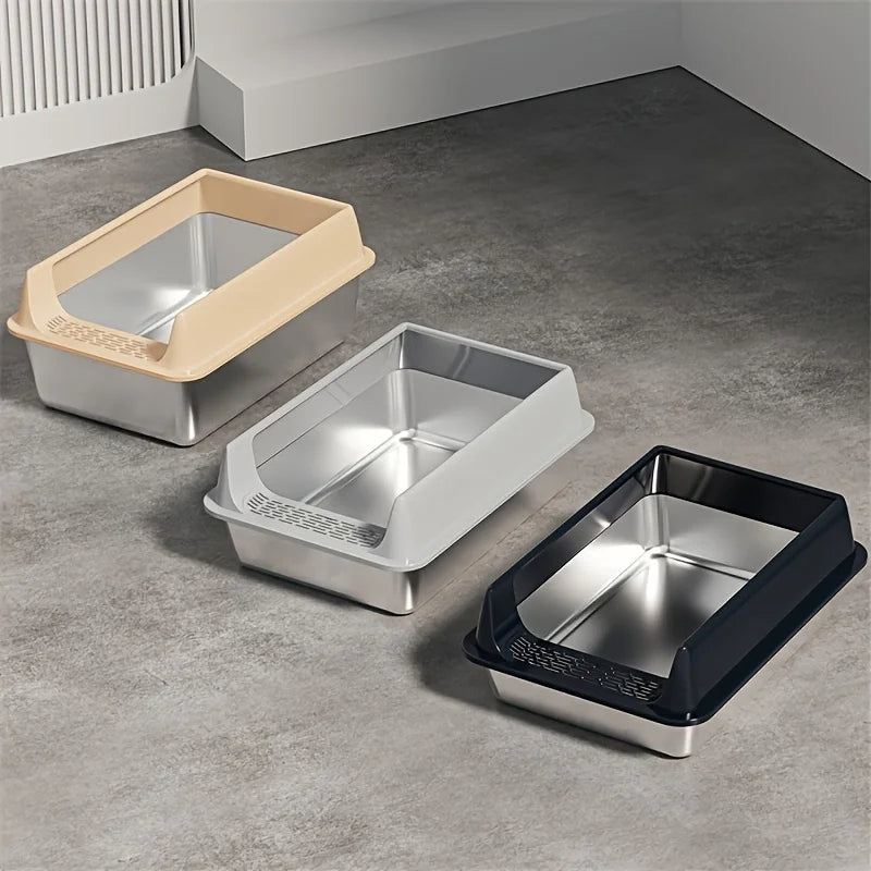 Caixa de Areia de Inox para Gatos