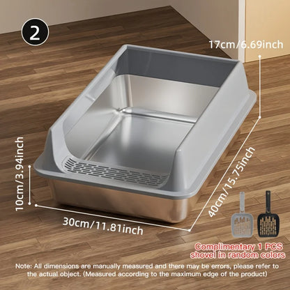 Caixa de Areia de Inox para Gatos