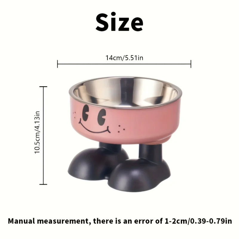 Elevated Dog Cat Bowl Stainless steel Food Water Bowls Raised No Spill Pet Feeder bowl for Puppy Small Medium Large Dogs Cats