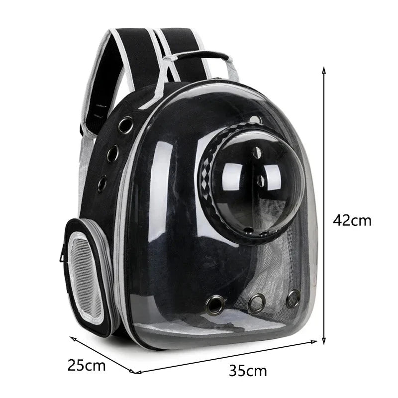 Mochila Transparente para Transporte de Cães e Gatos