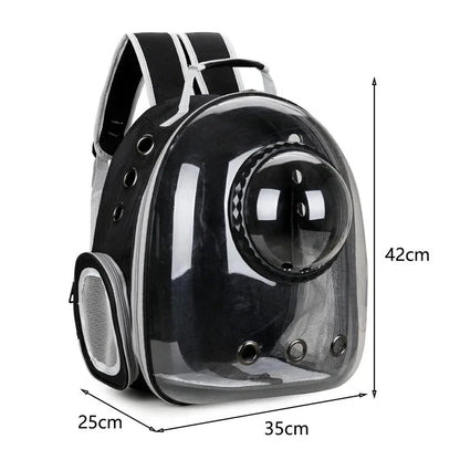 Mochila Transparente para Transporte de Cães e Gatos