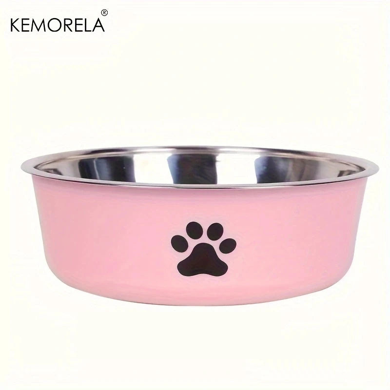 Comedouro de Inox Antiderrapante para Cães e Gatos