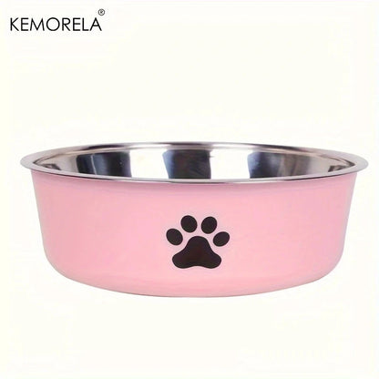 Comedouro de Inox Antiderrapante para Cães e Gatos