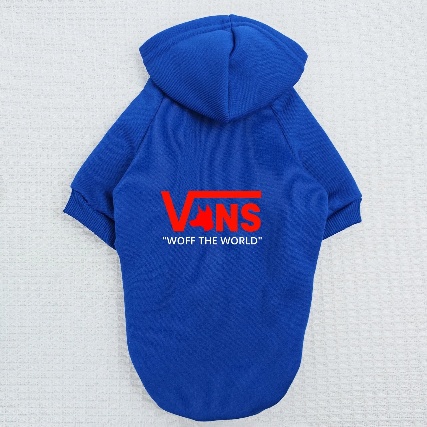 Cool Pet Hoodie V-Inspired Dog Head Logo Warm Fleece Puppy Sweatshirt Hooded Pullover