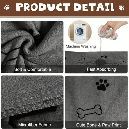 Toalha de Secagem em Microfibra para Pets