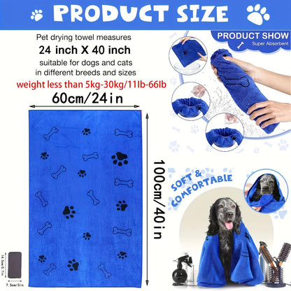 Toalha de Secagem em Microfibra para Pets
