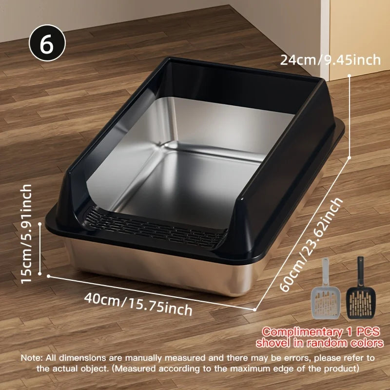 Caixa de Areia de Inox para Gatos