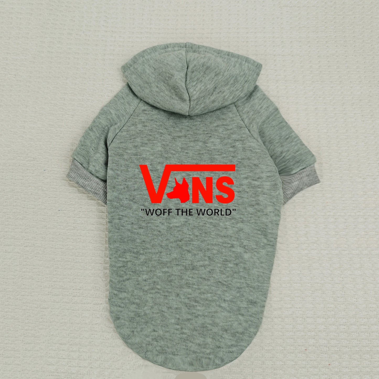 Cool Pet Hoodie V-Inspired Dog Head Logo Warm Fleece Puppy Sweatshirt Hooded Pullover