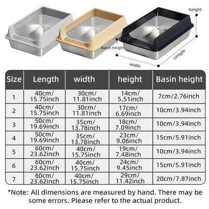 Caixa de Areia de Inox para Gatos