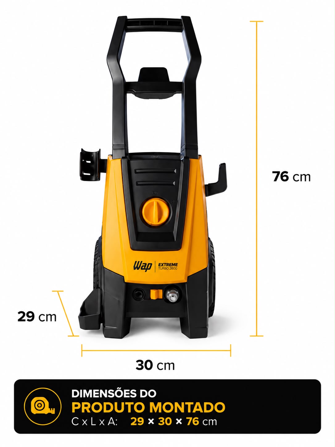 WAP Lavadora de Alta Pressão Desentupidora Extreme Turbo 2800 1900W com Aplicador de Detergente 127V