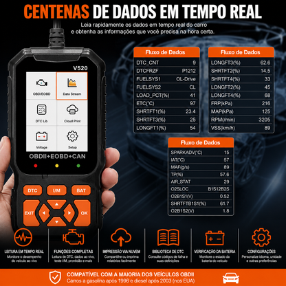 Scanner Automotivo V520 Pro: Diagnóstico Inteligente para Seu Veículo